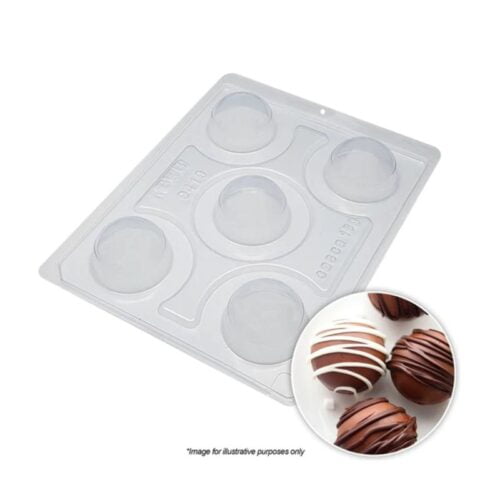 60mm Chocolate Sphere Mold, 3 part